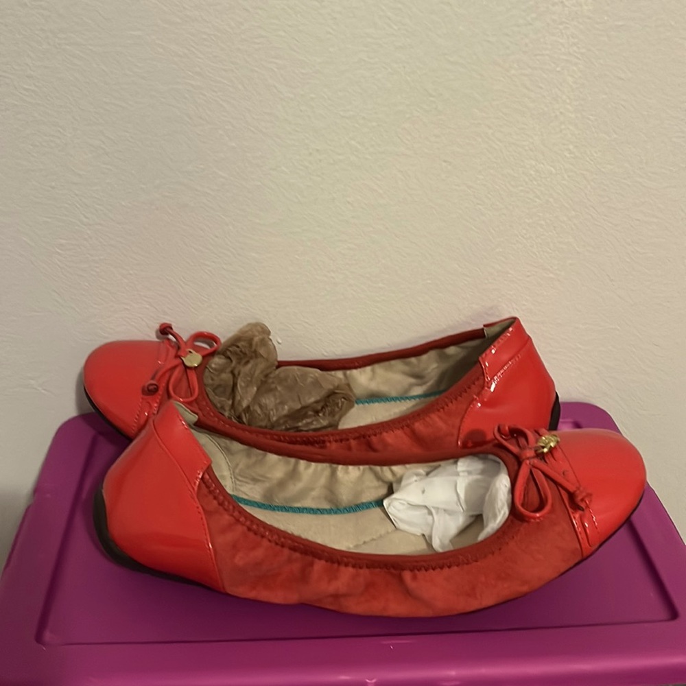 Red G. H. Bass and Co. ballet flats